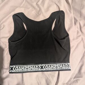 Black Sports Bra with Logo Band